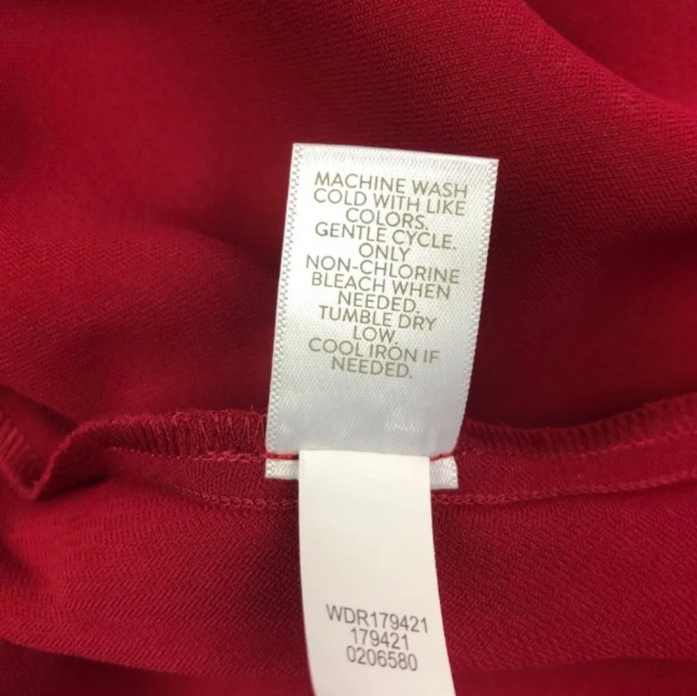 J.Jill Christian Siriano Fit and Flare Bell Sleeve Dress Ruby Red Womens 10 / M